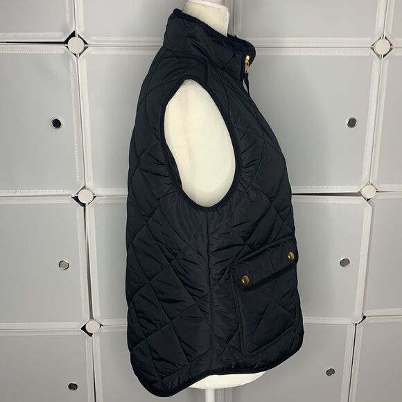 J. Crew Excursion Quilted Down Vest Black Size Medium - Picture 10 of 10